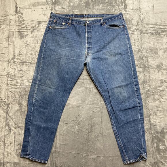 Levi's Vintage 501XX Original Fit Jeans Men's Size 46x32 Blue Denim - Picture 2 of 14